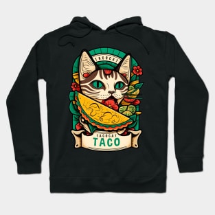 Tacocat Cinco De Mayo Funny Floral Cat Lover Mexican Fiesta Hoodie